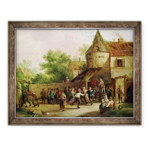 Tablou inramat - David Teniers the Younger - Satul Fete, 60 x 80 cm