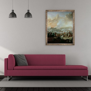 Tablou inramat - Denis Dighton - Batalia de la Waterloo, 50 x 60 cm - Img 2