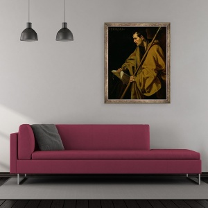 Tablou inramat - Diego Rodriguez de Silva y Velazquez - Apostolul Sfantul Toma, 50 x 60 cm - Img 2