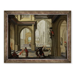 Tablou inramat - Dirck van Delen - Iconoclasm intr-o biserica, 70 x 90 cm