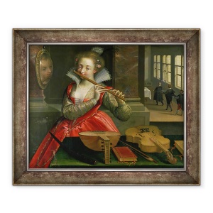 Tablou inramat - Dirk de Quade van Ravesteyn - Alegorie de muzica, 50 x 60 cm