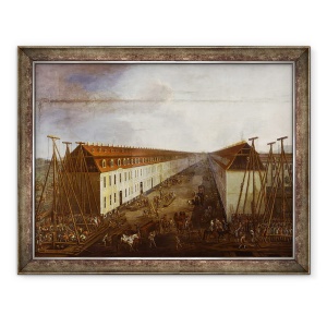 Tablou inramat - Dismar Degen - Lucrari de constructii pe Friedrichstrasse in Berlin, 60 x 80 cm