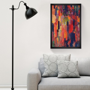 Tablou Inramat - Doamna Kupka printre Verticale, František Kupka, Rama Neagra, 60 x 90 cm - Img 2