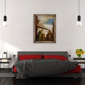 Tablou inramat - Domenico Fetti - Parabola Mote si Brinda, 70 x 90 cm - Img 3