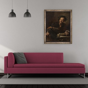Tablou inramat - Domenico Fetti - Un poet din Antichitate, 50 x 60 cm - Img 2