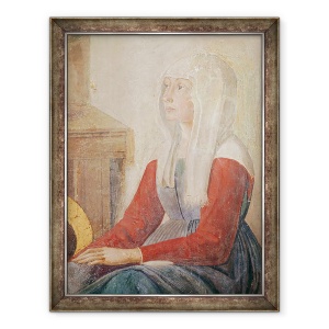 Tablou inramat - Domenico Ghirlandaio - Detaliu al unei femei din Moartea Sf. Fina, 60 x 80 cm