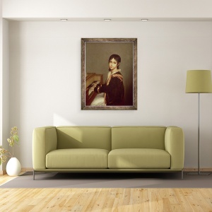 Tablou inramat - Domingos Antonio de Sequeira - Fiica artistului la pian, 70 x 90 cm - Img 2