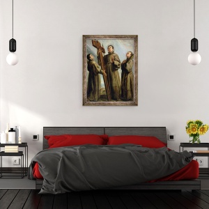 Tablou inramat - Don Juan Carreno de Miranda - Martirii franciscani din Japonia, 60 x 80 cm - Img 3