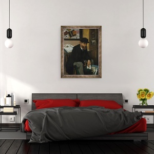 Tablou inramat - Edgar Degas - Colectorul de printuri, 60 x 80 cm - Img 3