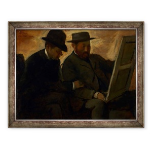 Tablou inramat - Edgar Degas - Paul Lafond si Alphonse Cherfils Examinarea unei Picturi, 60 x 80 cm