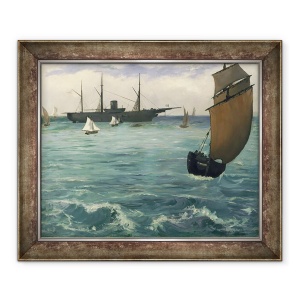 Tablou inramat - Edouard Manet - Kearsarge de la Boulogne, 50 x 60 cm