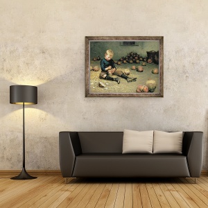 Tablou inramat - Edward Docker - Efectuarea felinarelor, 70 x 90 cm - Img 2