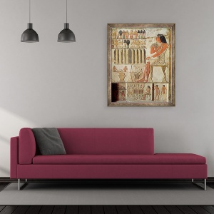Tablou inramat - Egyptian 5th Dynasty - Decedat in fata unui tabel de produse alimentare, egiptean, 50 x 60 cm - Img 2