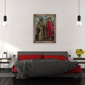 Tablou inramat - El Greco - Sfantul Ioan Evanghelistul si Sfantul Francisc, 60 x 80 cm - Img 3