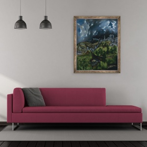 Tablou inramat - El Greco - Vedere din Toledo, 50 x 60 cm - Img 2