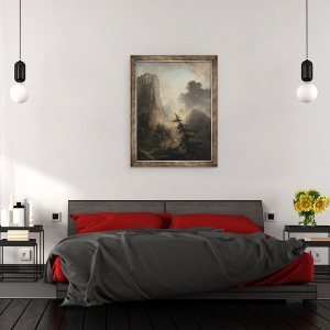 Tablou inramat - Elias Martin - Peisaj cu molid, 60 x 80 cm - Img 3