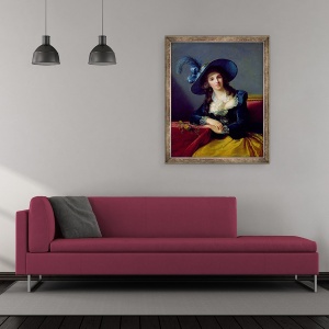 Tablou inramat - Elisabeth Louise Vigee-Lebrun - Antoinette-Elisabeth-Marie dAguesseau 1756-1828 Contesa de Segur, 50 x 60 cm - Img 2