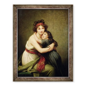 Tablou inramat - Elisabeth Louise Vigee-Lebrun - Madame Vige-Lebrun si fiica ei, 60 x 80 cm
