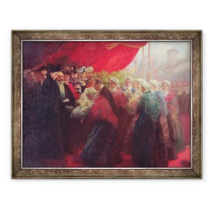 Tablou inramat - Emil Benediktoff Hirschfeld - Bazennes ofera un peste de argint Alix de Hesse-Darmstadt, imparateasa Rusiei, 70 x 90 cm