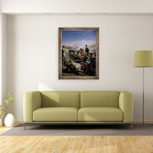Tablou inramat - Emile Jean Horace Vernet - Batalia de la Somah, 70 x 90 cm - Img 2