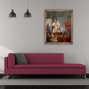 Tablou inramat - Emile Jean Horace Vernet - Papa Pius al VIII-lea 1761-1830 in Sfantul Petru pe Sedia Gestatoria ulei pe panza, 50 x 60 cm - Img 2