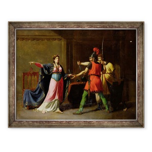 Tablou inramat - Emmanuel Wallet - Fredegunde inarmarea asasinilor lui Sigebert, 60 x 80 cm