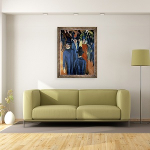 Tablou inramat - Ernst Ludwig Kirchner - Berlin Street Scene, 70 x 90 cm - Img 2