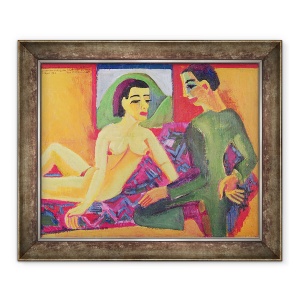 Tablou inramat - Ernst Ludwig Kirchner - Cuplul, 50 x 60 cm
