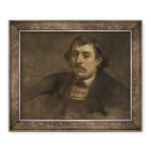 Tablou inramat - Eugene Carriere - Portretul lui Paul Gauguin, 50 x 60 cm