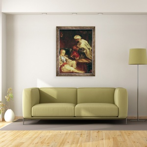 Tablou inramat - Eugene Fromentin - Interiorul Atelierului unui croitor arab, 70 x 90 cm - Img 2