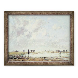 Tablou inramat - Eugene Louis Boudin - Mareea scazuta la Etaples, 70 x 90 cm