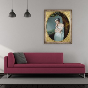 Tablou inramat - Eulalie Morin - Portretul Madame Recamier 1777-1849, 50 x 60 cm - Img 2