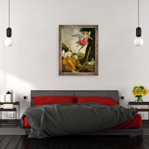 Tablou inramat - Eustache Le Sueur - Agar si Ismael salvati de inger, 60 x 80 cm - Img 3
