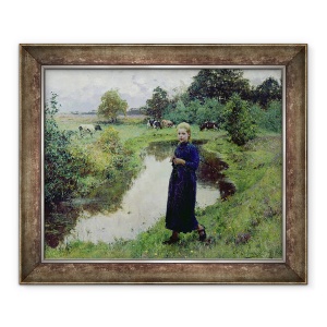 Tablou inramat - Evariste Carpentier - Tanara pe Campuri, 70 x 85 cm