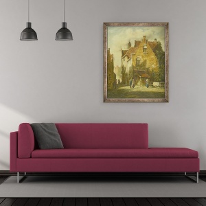 Tablou inramat - Ewald Honnef - Scene Street, 50 x 60 cm - Img 2