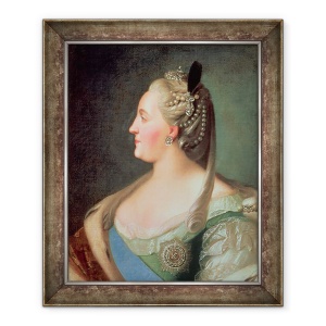 Tablou inramat - Fedor Stepanovich Rokotov - Portretul imparateasa Ecaterina a II-a cea Mare 1729-96, 70 x 85 cm