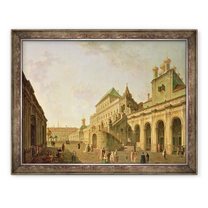 Tablou inramat - Fedor Yakovlevich Alekseev - Pamantul boierilor din Kremlinul din Moscova, 60 x 80 cm