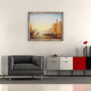 Tablou inramat - Felix Ziem - Venetia, 50 x 60 cm - Img 2