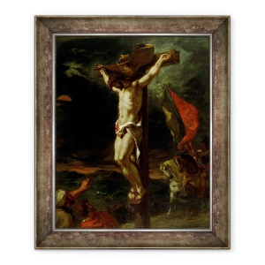 Tablou inramat - Ferdinand Victor Eugene Delacroix - Hristos pe cruce, 70 x 85 cm