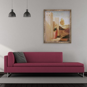 Tablou inramat - Filippino Lippi - Regina Vashti parasind palatul regal, 50 x 60 cm - Img 2