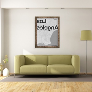 Tablou inramat - Florent Bodart - Harta Minimal Los Angeles, 60 x 80 cm - Img 2