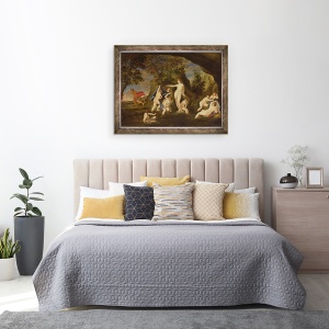 Tablou inramat - Francesco Albani - Actaeon se metamorfozeaza intr-un cerb, 70 x 90 cm - Img 3