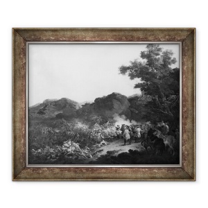 Tablou inramat - Francesco Giuseppe Casanova - Batalia de la Lens, impotriva armatei spaniole, 70 x 85 cm