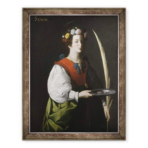 Tablou inramat - Francisco de Zurbaran - Sfanta Lucy, 70 x 90 cm