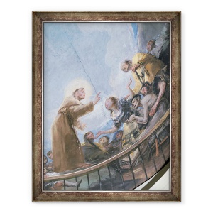 Tablou inramat - Francisco Jose de Goya y Lucientes - Predicarea Sfantului Anton, detaliu din miracolul Sfantului Anton de Padova, din cupola, 70 x 90 cm