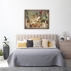 Tablou inramat - Francois Boucher - Geniu preda artele II, 60 x 80 cm - Img 3