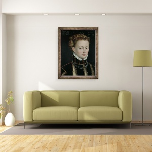 Tablou inramat - Francois Clouet - Mary Stuart 1542-87, 60 x 80 cm - Img 2