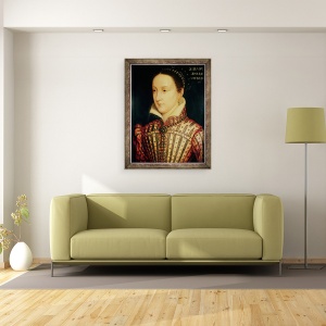 Tablou inramat - Francois Clouet - Miniatura a Mariei Regina Scotiei, 70 x 90 cm - Img 2
