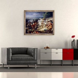 Tablou inramat - Francois Joseph Heim - Batalia de la Rocroy, 19 mai 1643, 50 x 60 cm - Img 2