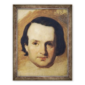 Tablou inramat - Francois Joseph Heim - Studiu pentru portretul lui Victor Hugo 1802-85 c.1836, 60 x 80 cm